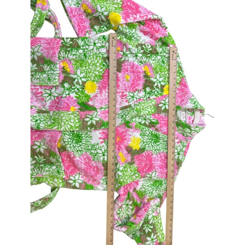 Lilly Pulitzer Luxe Terry Robe Resort White Mum Patch OS NWOT - Picture 16 of 16